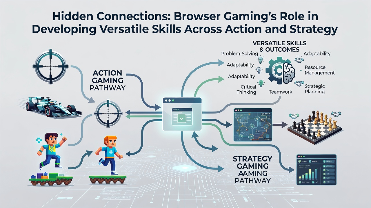 Players collaborating in a browser-based multiplayer strategy game with action components